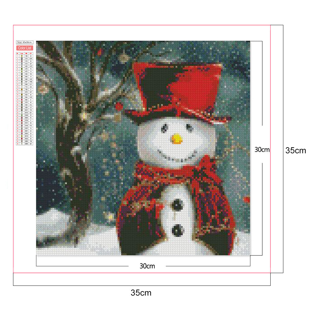 Snowman - Full Square Drill Diamond Painting 30*30CM