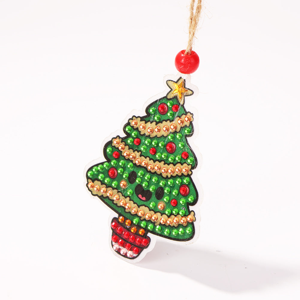 Double-side Christmas Diamond Painting DIY Hanging Pendant Trees Decoration