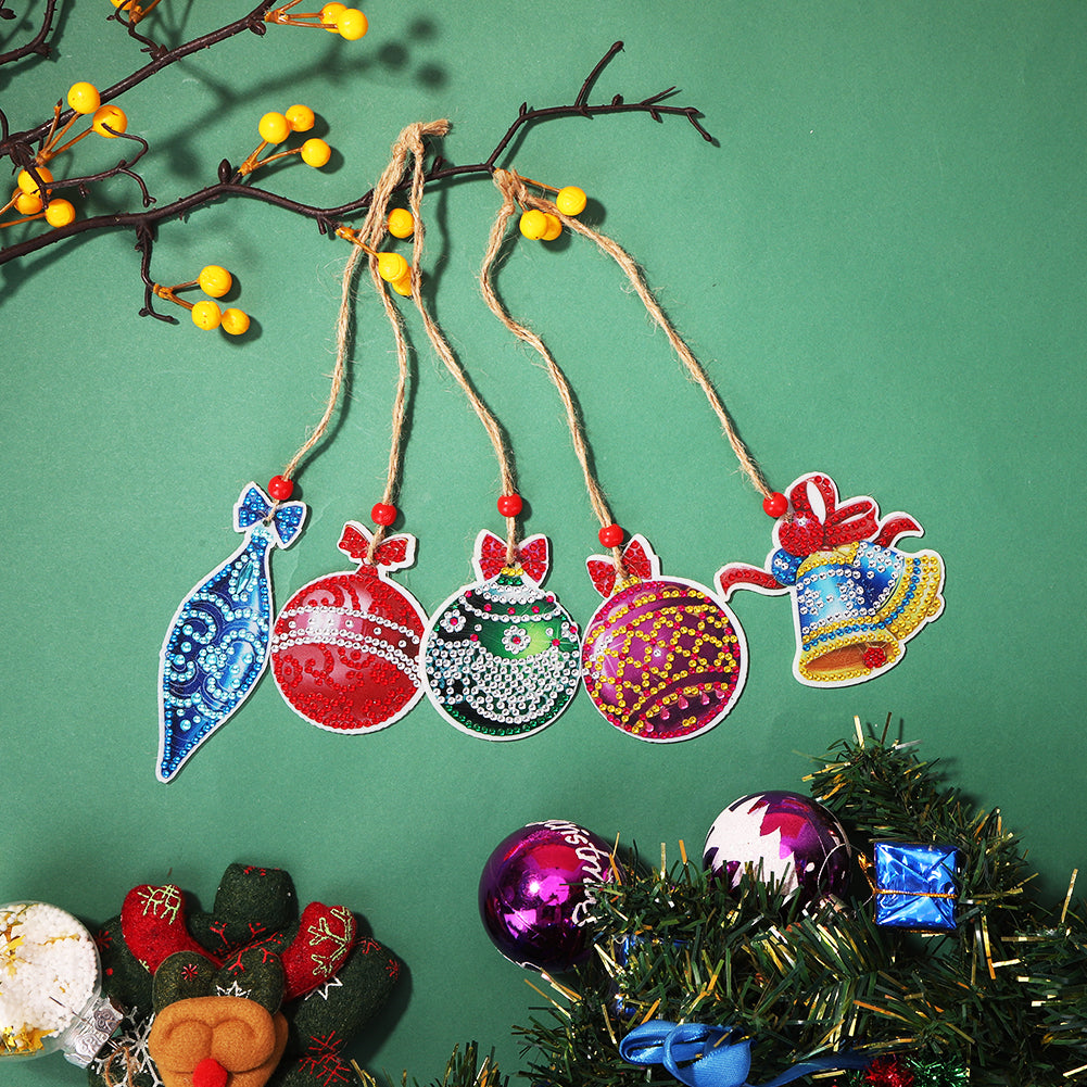 Double-side Christmas Diamond Painting DIY Hanging Pendant Trees Decoration