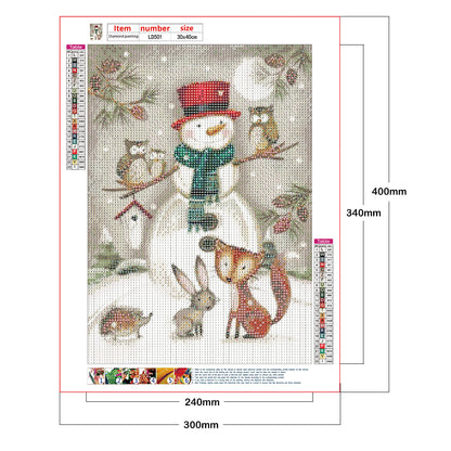 Snowman Critter - Full Round Drill Diamond Painting 30*40CM