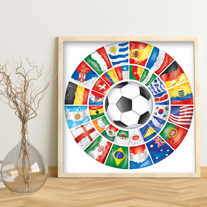 Soccer Flag - Full Round Drill Diamond Painting 40*40CM