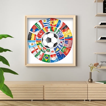 Soccer Flag - Full Round Drill Diamond Painting 40*40CM