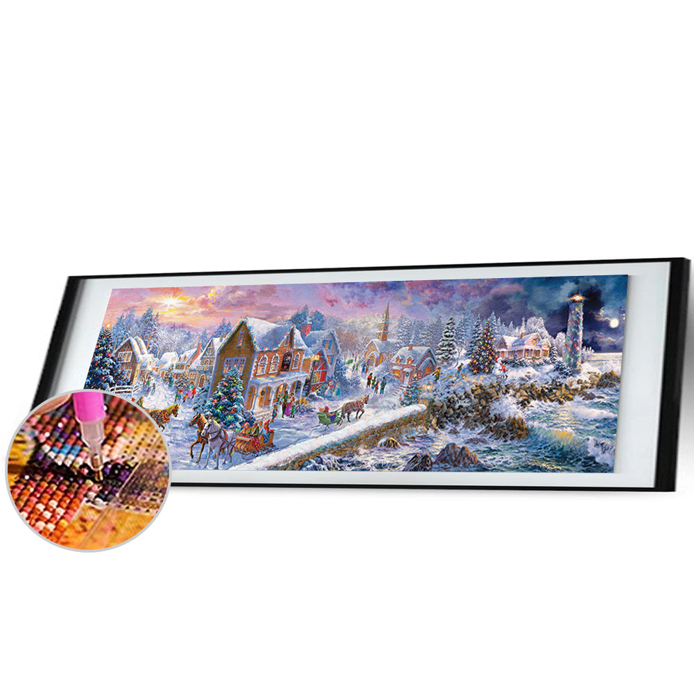 Christmas Town - Full Round Drill Diamond Painting 90*30CM