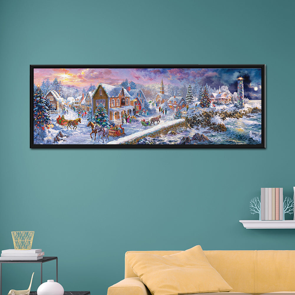 Christmas Town - Full Round Drill Diamond Painting 90*30CM