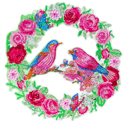 5D Ponit Drill Diamond Painting Crystal Wreath Mosaic Door Hanging Decor