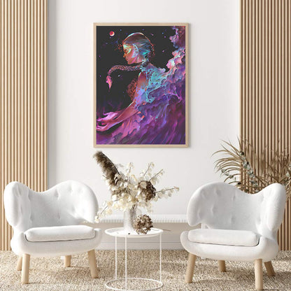Melancholy Girl - Full Round Drill Diamond Painting 30*40CM