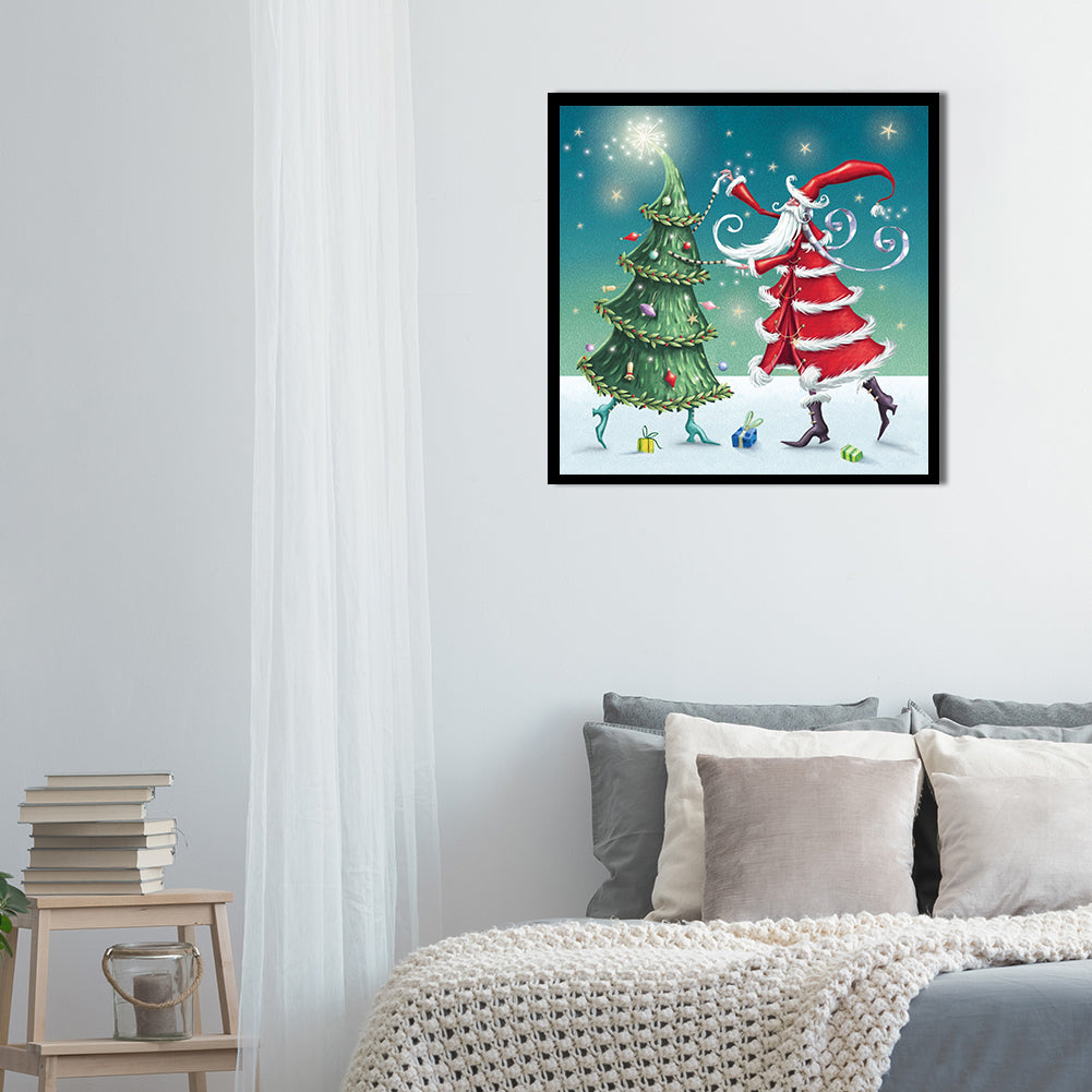 Santa - Full Round Drill Diamond Painting 30*30CM