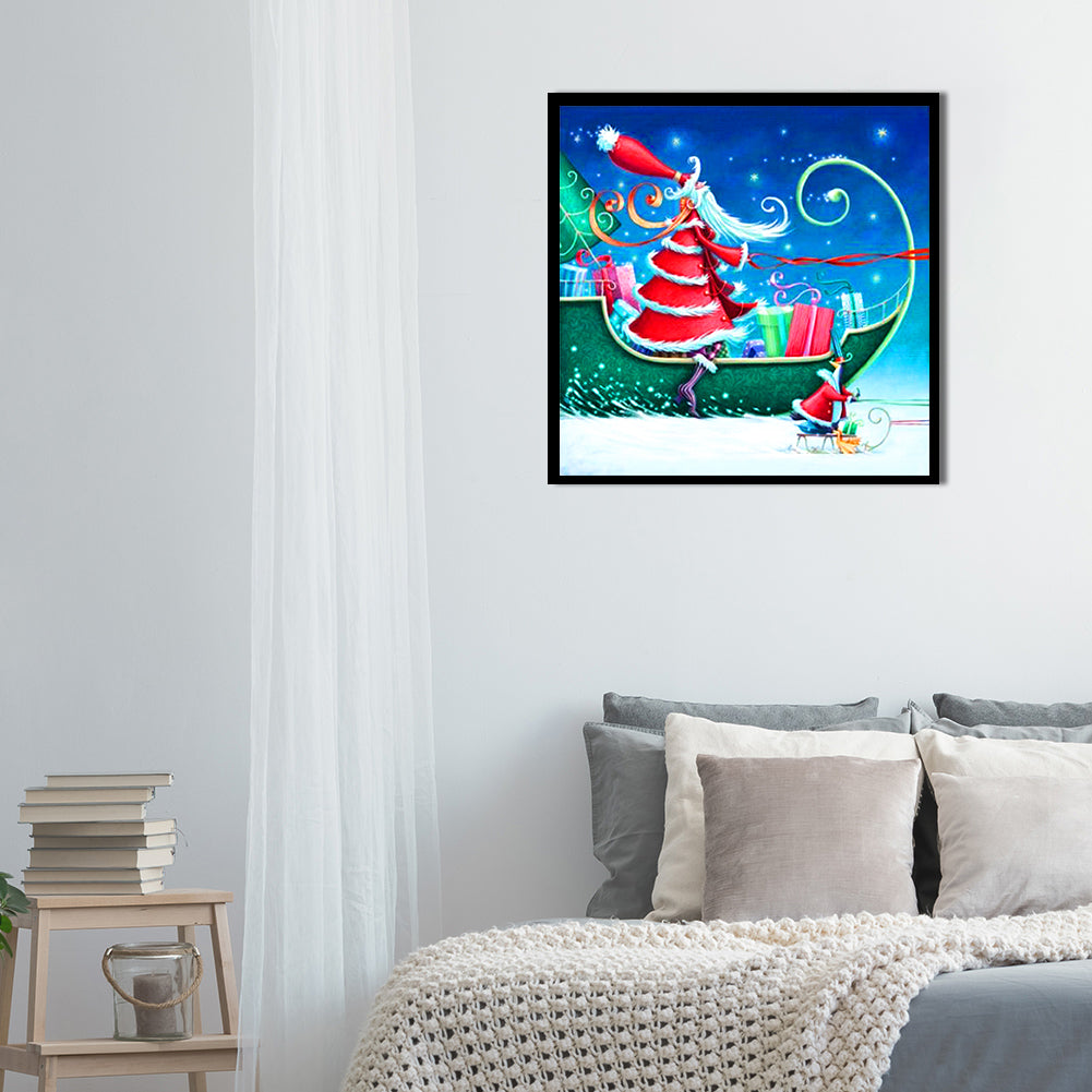 Santa - Full Round Drill Diamond Painting 30*30CM