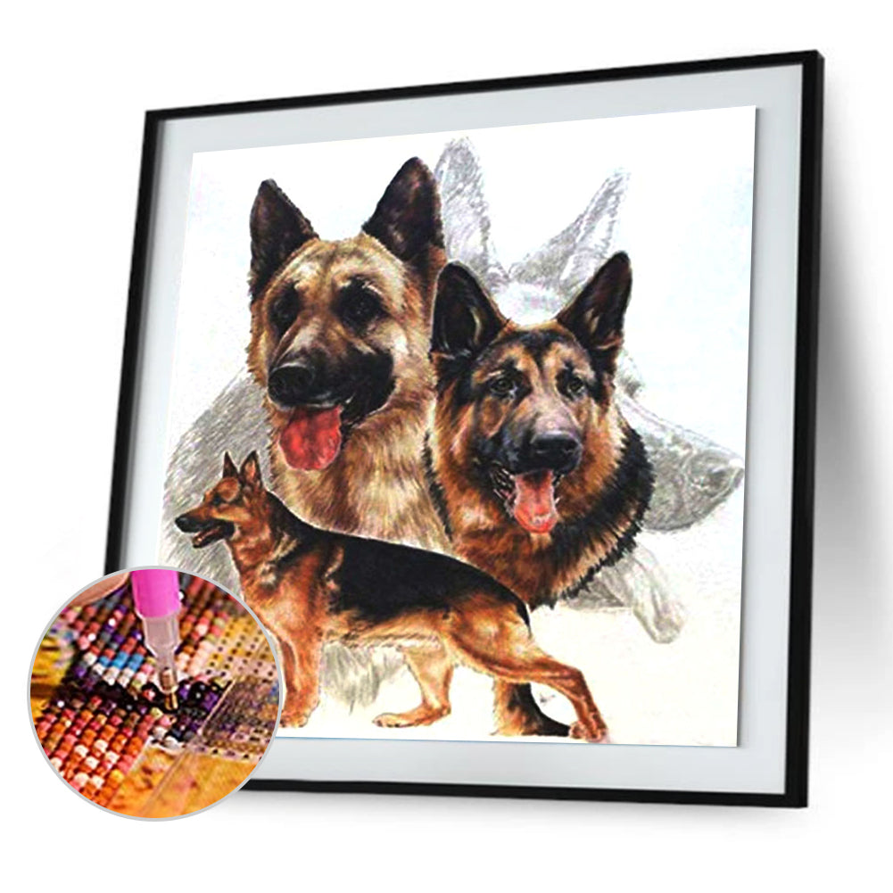 Dogs - Full Round Drill Diamond Painting 40*40CM