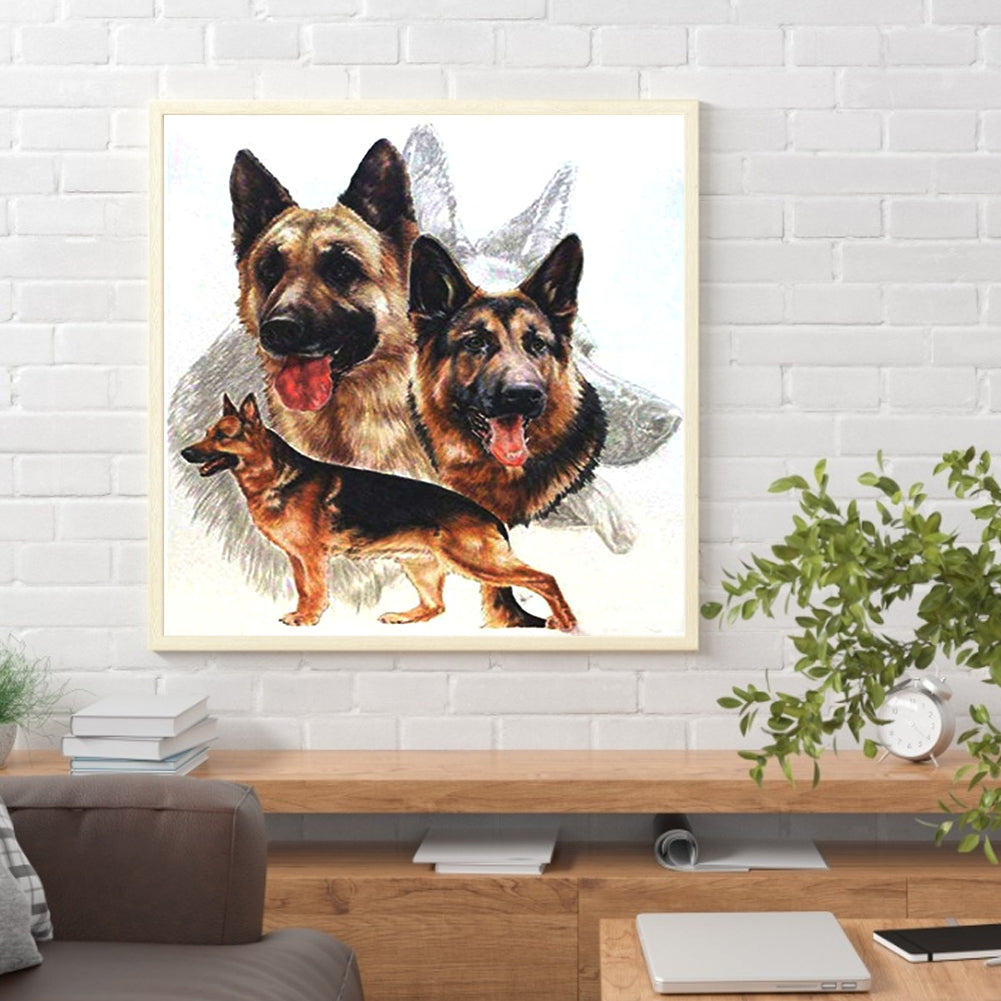 Dogs - Full Round Drill Diamond Painting 40*40CM