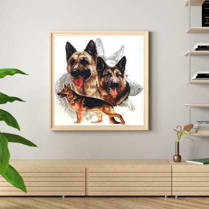 Dogs - Full Round Drill Diamond Painting 40*40CM