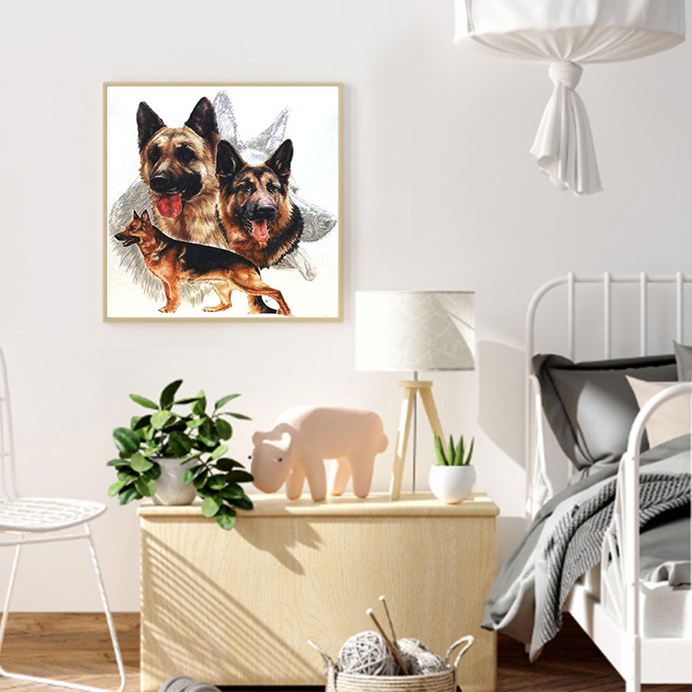 Dogs - Full Round Drill Diamond Painting 40*40CM