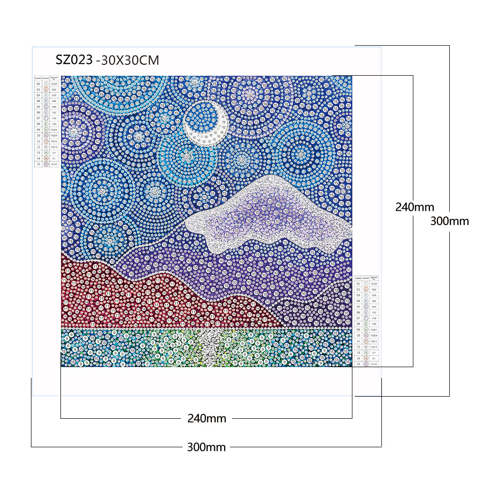 Mountain - Special Shaped Drill Diamond Painting 30*30CM