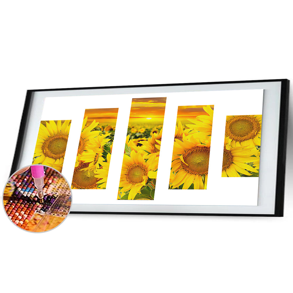 Sunflower - Full Square Drill Diamond Painting 95*45CM