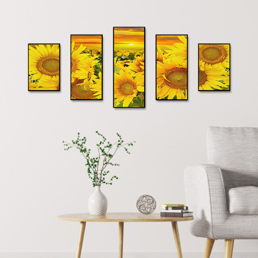 Sunflower - Full Square Drill Diamond Painting 95*45CM