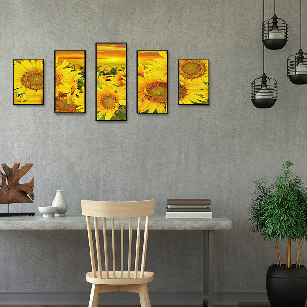 Sunflower - Full Square Drill Diamond Painting 95*45CM