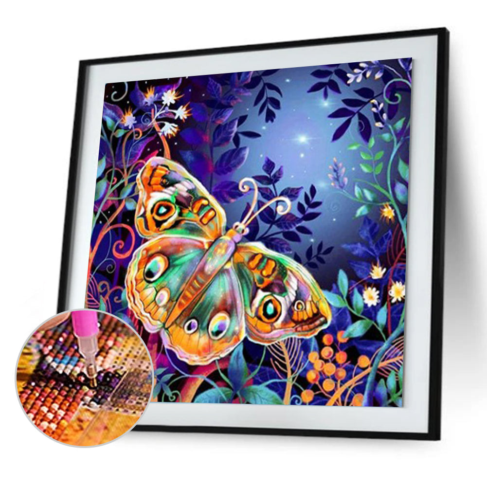 Butterfly - Full Round Drill Diamond Painting 30*30CM