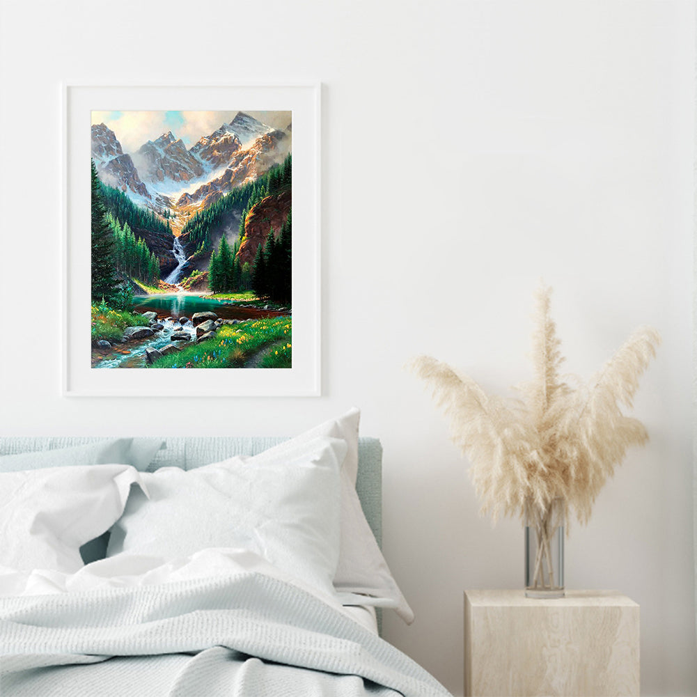 Mountain Water - Full Square Drill Diamond Painting 30*40CM