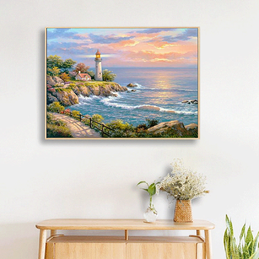 Tower Landscape - Full Square Drill Diamond Painting 40*30CM