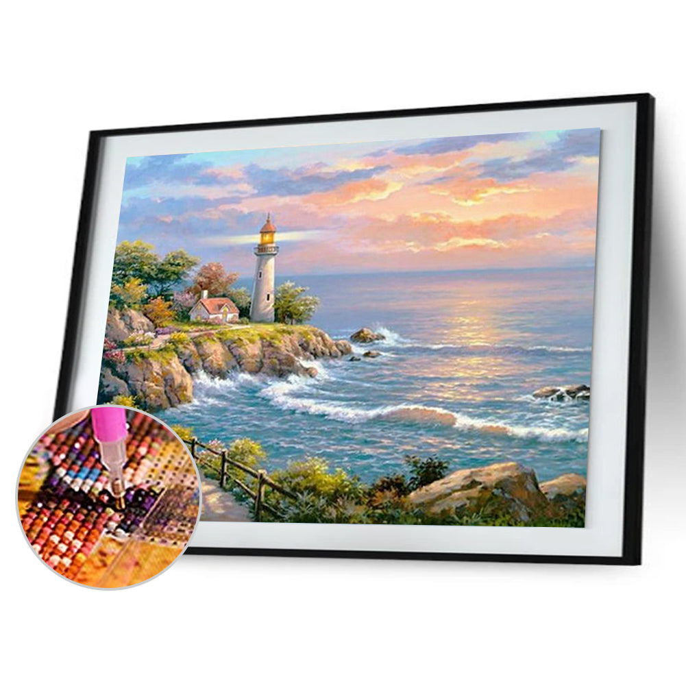 Tower Landscape - Full Square Drill Diamond Painting 40*30CM