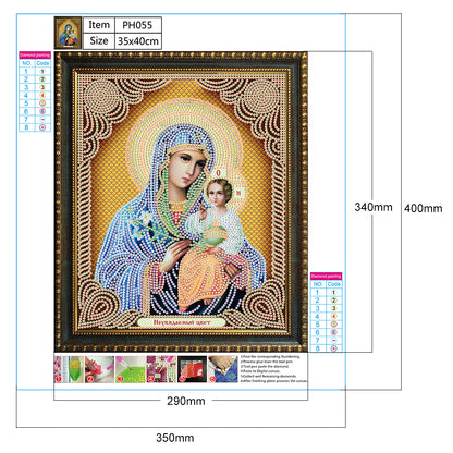 Religious Figures - Special Shaped Drill Diamond Painting 35*40CM