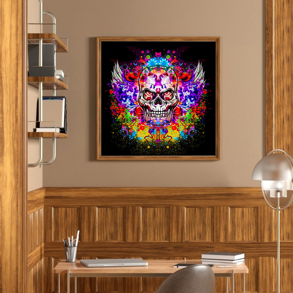 Colorful Skull - Full Round Drill Diamond Painting 40*40CM