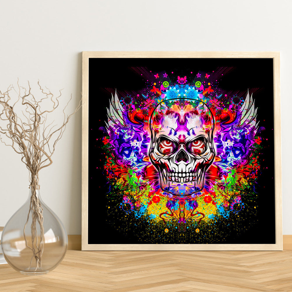 Colorful Skull - Full Round Drill Diamond Painting 40*40CM