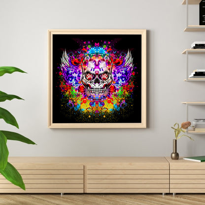 Colorful Skull - Full Round Drill Diamond Painting 40*40CM