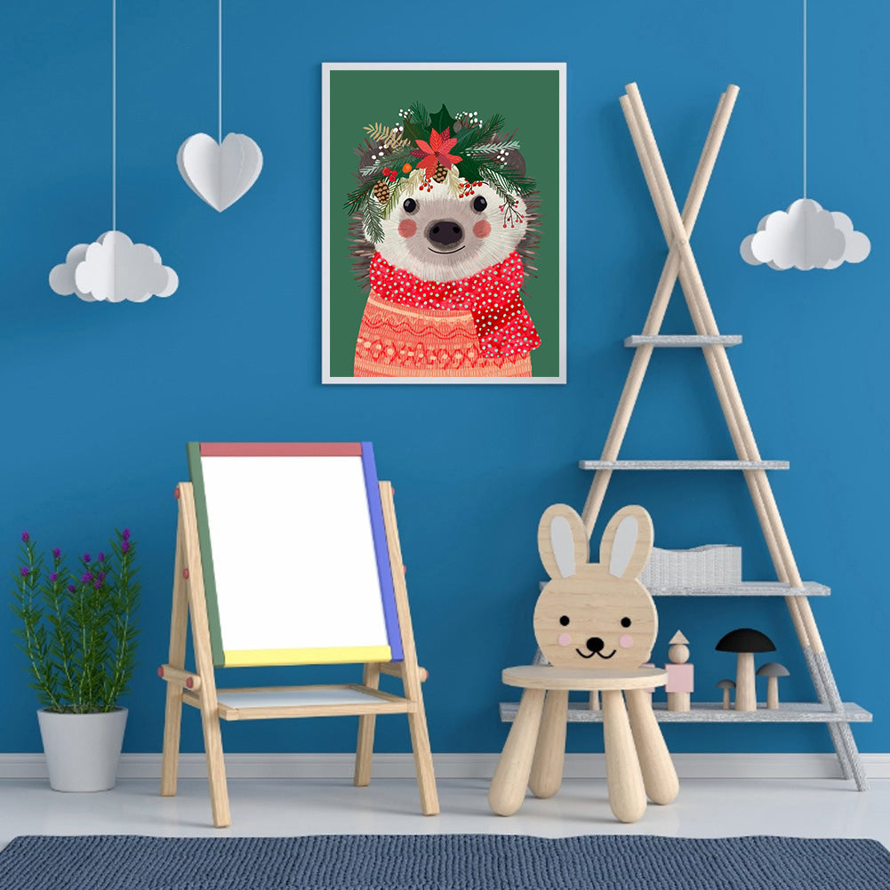 Hedgehog - Full Round Drill Diamond Painting 30*40CM