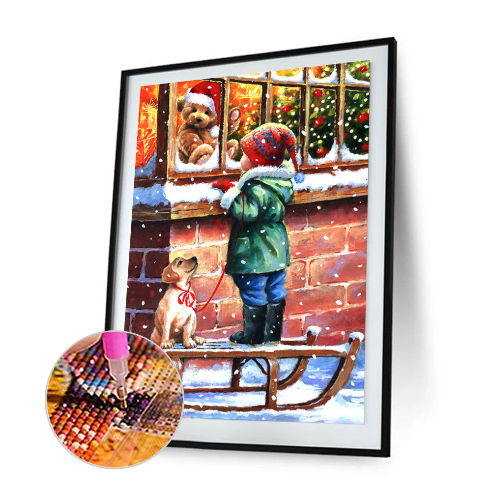 Children Christmas - Full Round Drill Diamond Painting 30*40CM