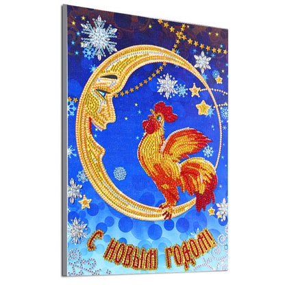 Rooster - Special Shaped Drill Diamond Painting 30*40CM