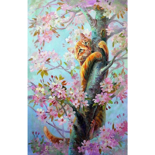 Cat - Full Round Drill Diamond Painting 40*60CM