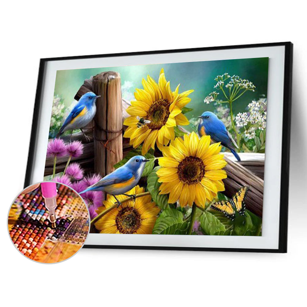 Sunflower - Full Round Drill Diamond Painting 40*30CM