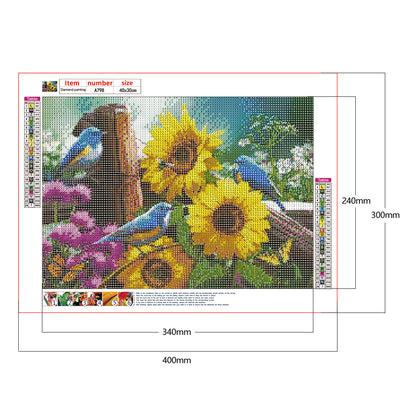 Sunflower - Full Round Drill Diamond Painting 40*30CM