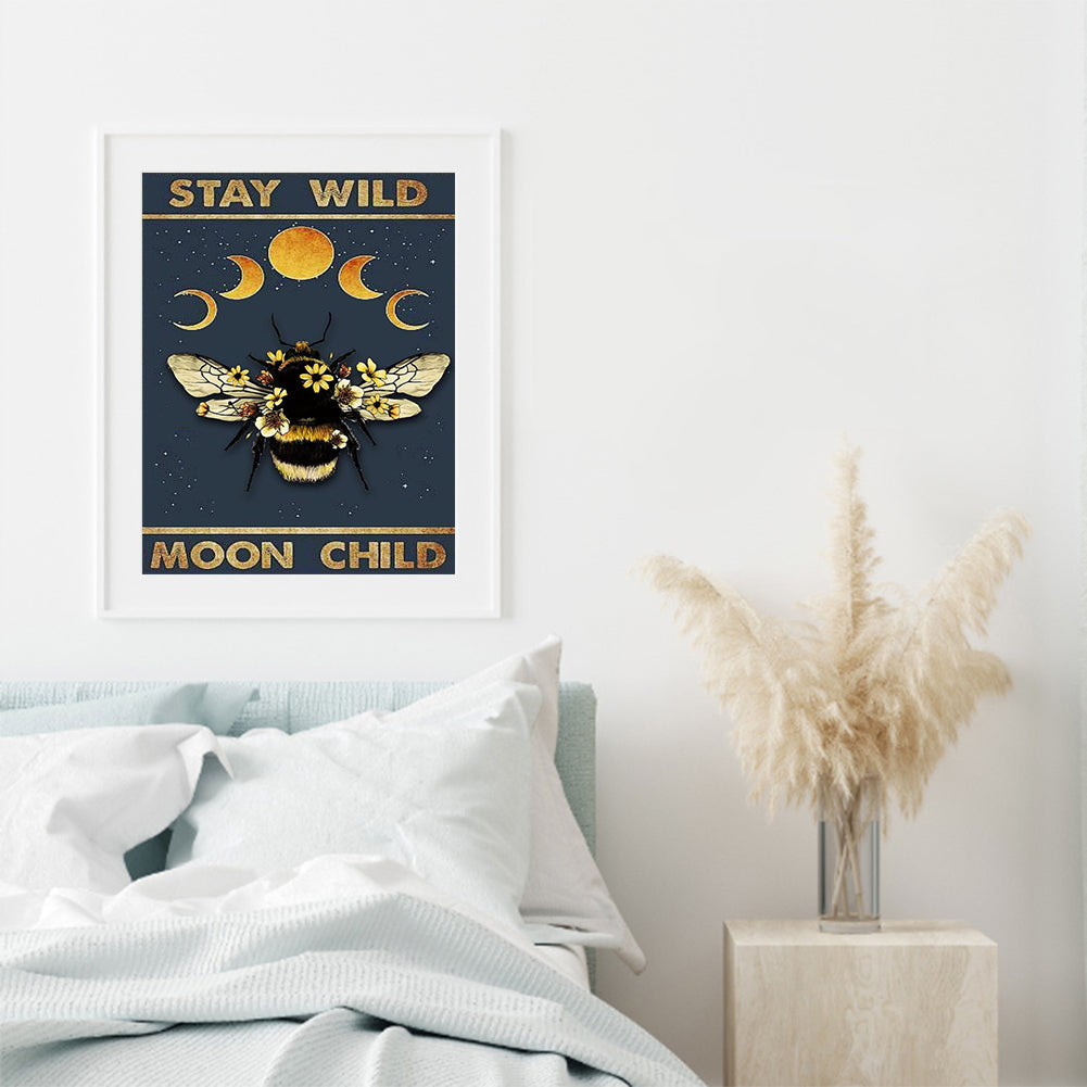 Star Moon - Full Round Drill Diamond Painting 30*40CM