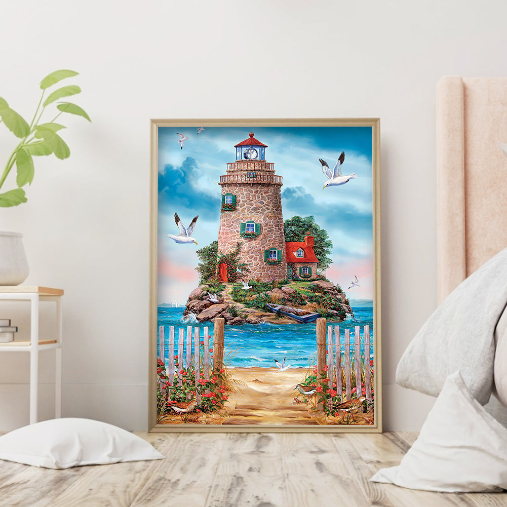 Lighthouse - Full Round Drill Diamond Painting 40*50CM