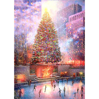 Christmas Tree - Full Round Drill Diamond Painting 30*40CM