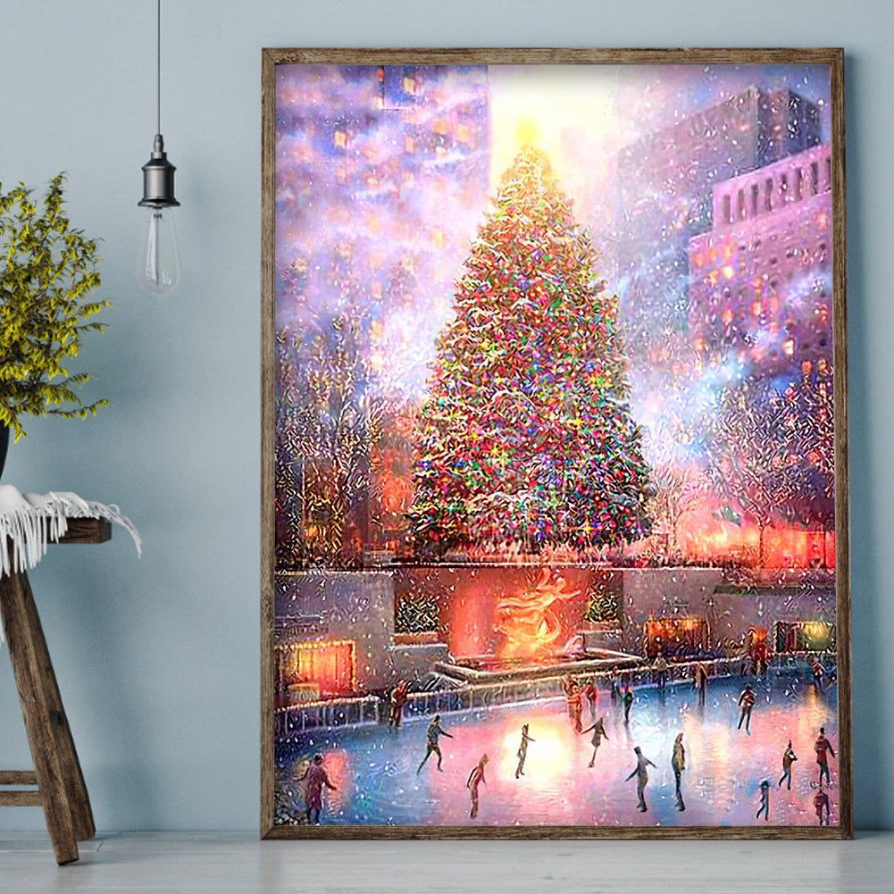 Christmas Tree - Full Round Drill Diamond Painting 30*40CM