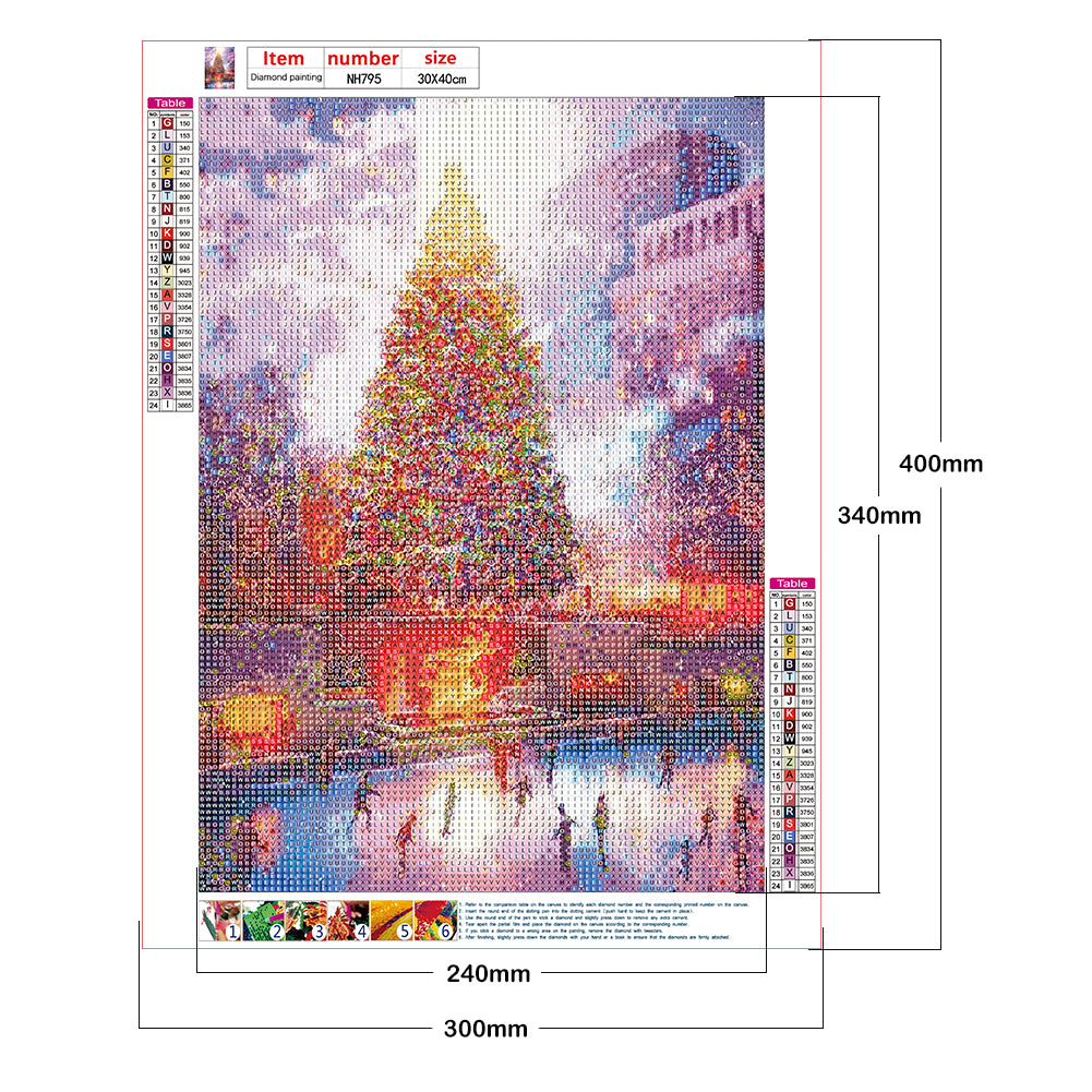 Christmas Tree - Full Round Drill Diamond Painting 30*40CM