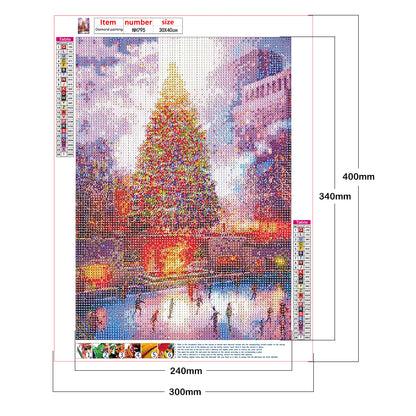 Christmas Tree - Full Round Drill Diamond Painting 30*40CM