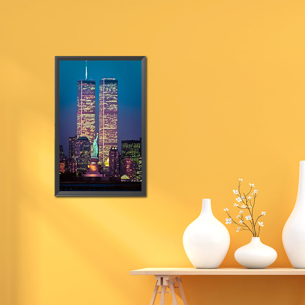 Twin Towers - Full Round Drill Diamond Painting 30*45CM