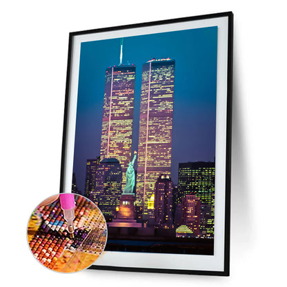 Twin Towers - Full Round Drill Diamond Painting 30*45CM