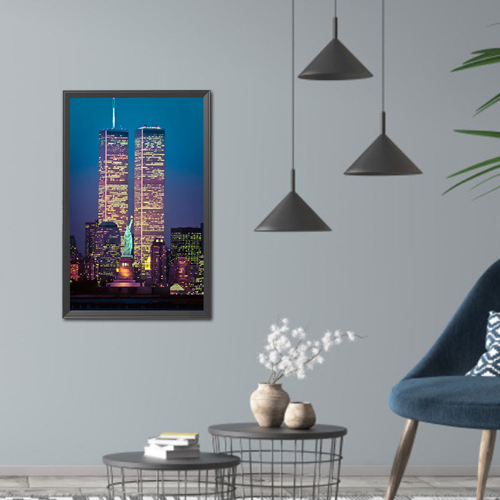 Twin Towers - Full Round Drill Diamond Painting 30*45CM