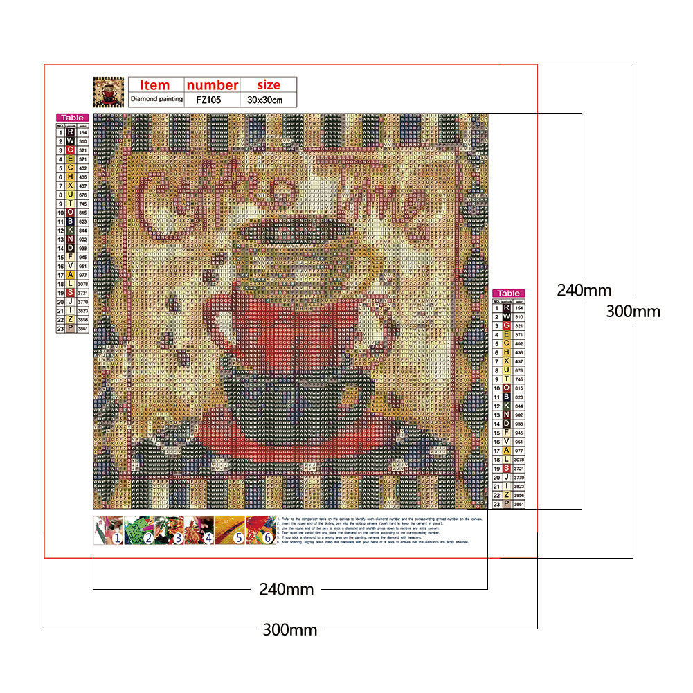 Coffee Cup - Full Square Drill Diamond Painting 30*30CM