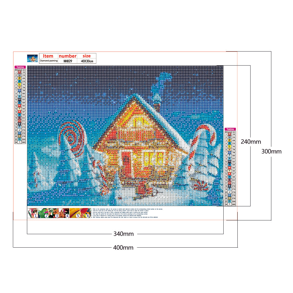 Candy House - Full Round Drill Diamond Painting 40*30CM