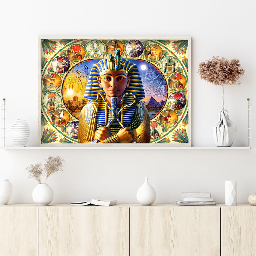 Egyptian Pharaoh - Full Round Drill Diamond Painting 45*35CM