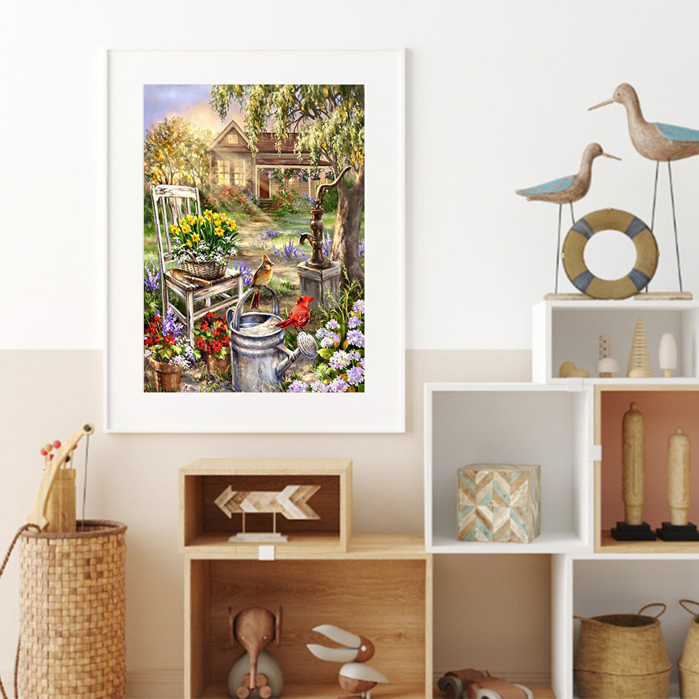 Mountain Landscape - Full Round Drill Diamond Painting 30*40CM