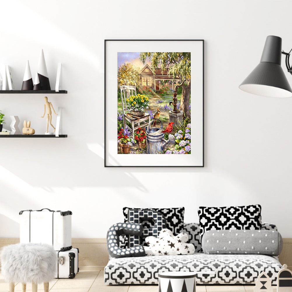 Mountain Landscape - Full Round Drill Diamond Painting 30*40CM