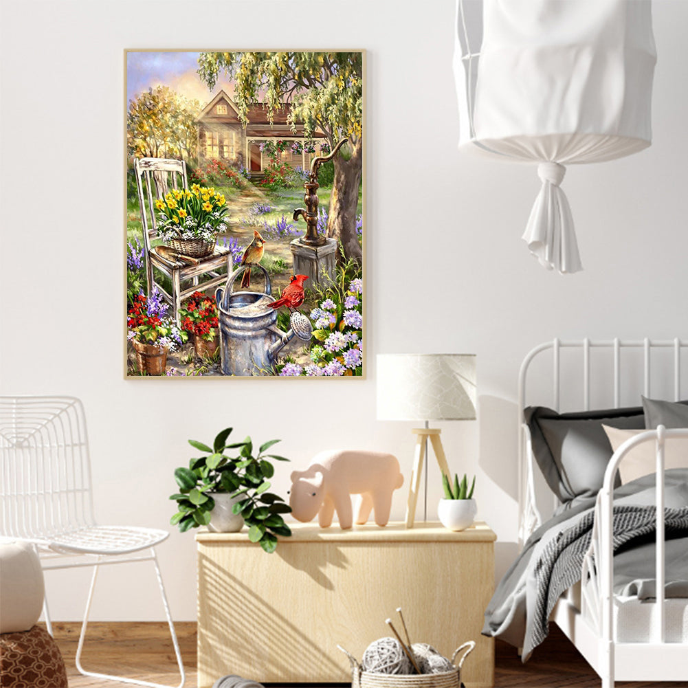 Mountain Landscape - Full Round Drill Diamond Painting 30*40CM