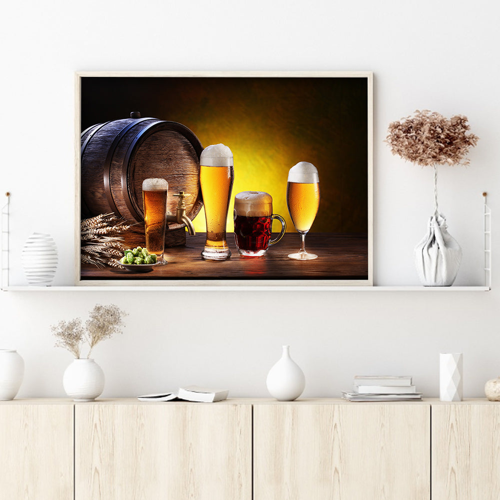 Beer - Full Round Drill Diamond Painting 40*30CM